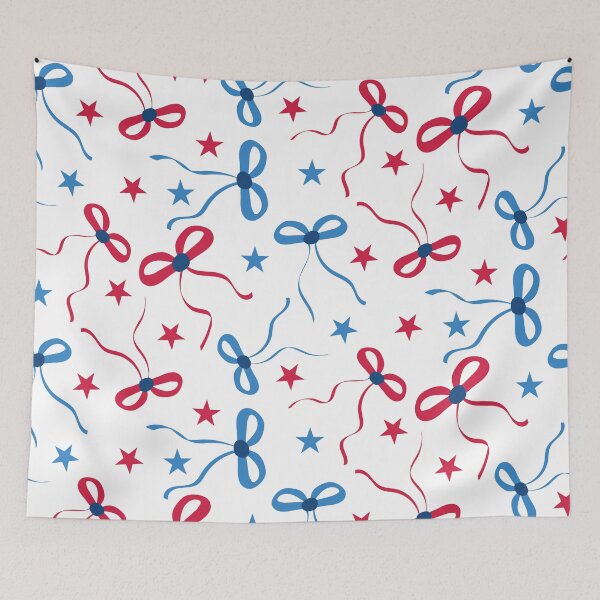 Item preview, Preppy Red and Blue Patriotic American Bows with Stars  designed and sold by Yasminepatterns .