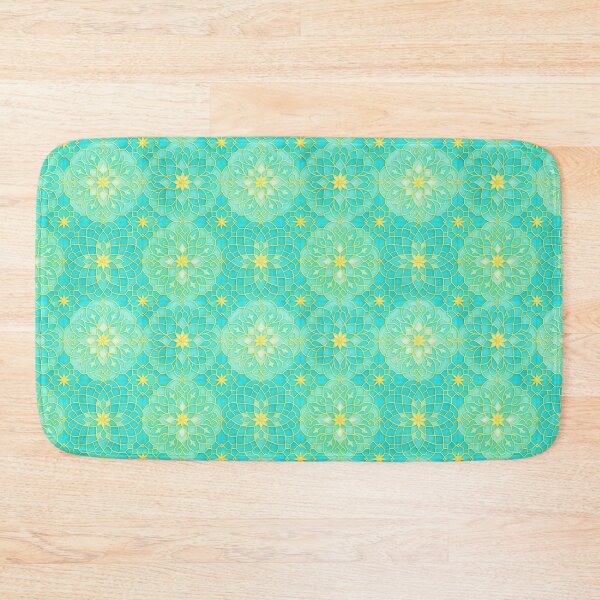 Item preview, Emerald Harmony – Refreshing Islamic Geometric Pattern in Mint & Lemon designed and sold by SUNAGIMO9999.
