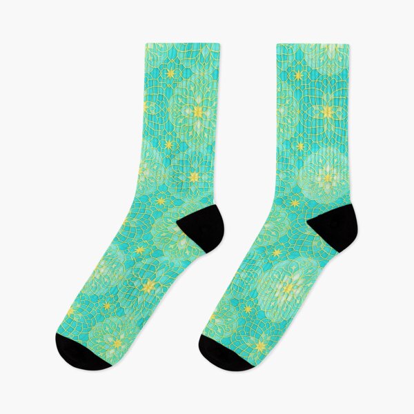 Item preview, Emerald Harmony – Refreshing Islamic Geometric Pattern in Mint & Lemon designed and sold by SUNAGIMO9999.