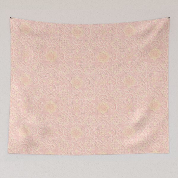 Item preview, Blush Serenity – Pink & Cream Islamic Geometric Relief designed and sold by SUNAGIMO9999.