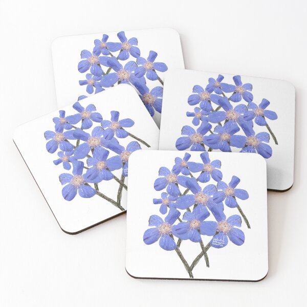 Item preview, Blue flowers on white  designed and sold by ValentinaAssenza.