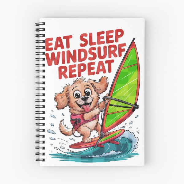 Item preview, Eat Sleep Windsurf Repeat Cute Dog Design designed and sold by MonkiFlipp.