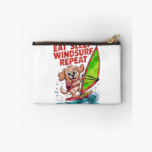 Item preview, Eat Sleep Windsurf Repeat Cute Dog Design designed and sold by MonkiFlipp.