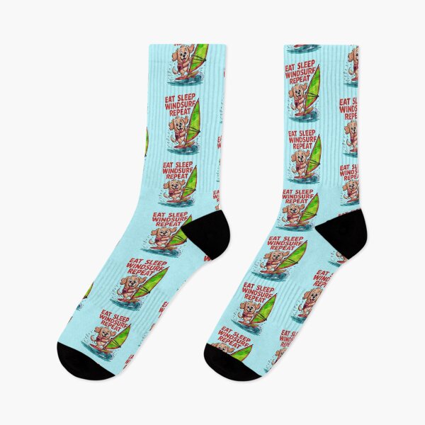 Item preview, Eat Sleep Windsurf Repeat Cute Dog Design designed and sold by MonkiFlipp.