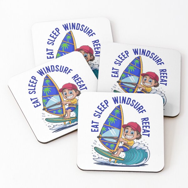 Item preview, Copy of Eat Sleep Windsurf Repeat Cute Dog Design designed and sold by MonkiFlipp.