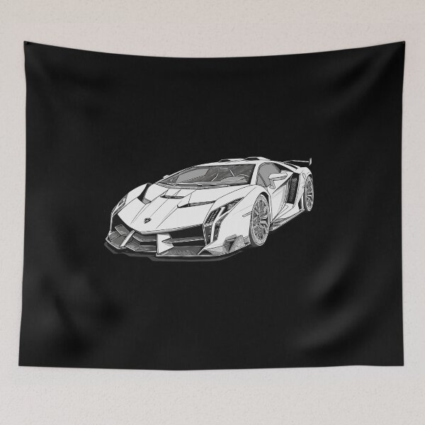 Item preview, Vintage Classic Car Lamborghini Urraco designed and sold by PrintCarClub.