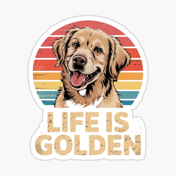 Item preview, Golden Retriever Hund Das Leben ist golden designed and sold by LAZAR-EG.