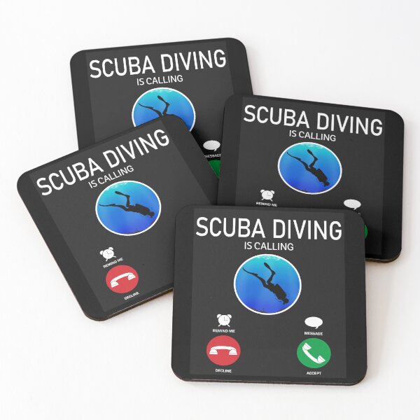 Item preview, Scuba Diving is Calling Phone Call Interface Design designed and sold by Jaudaux Designs.