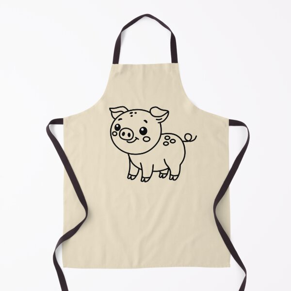Item preview, One line cartoon style pig designed and sold by kaljoa.
