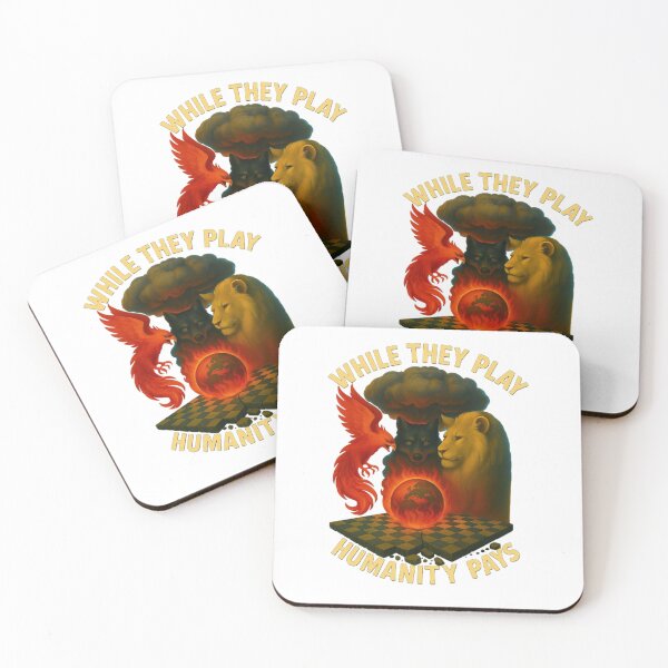Item preview, “While they play, humanity pays.” designed and sold by CHRIST5000.