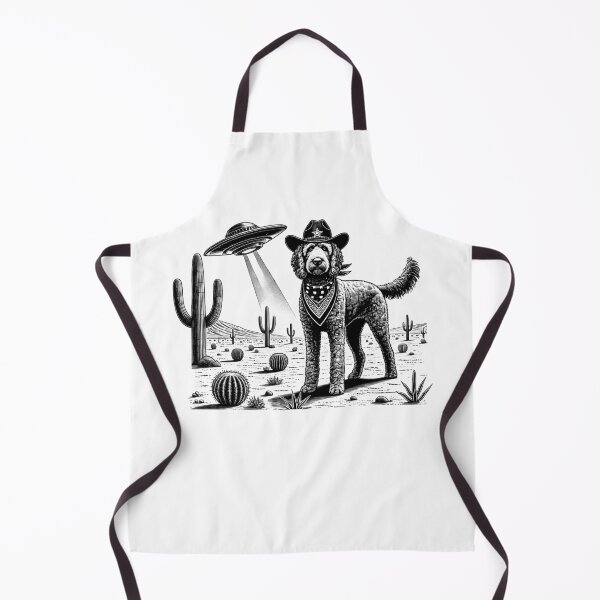 Item preview, Vintage Retro Labradoodle UFO Western Country Wild West Dog Mom Dad designed and sold by Kimberley King Art  King Art.