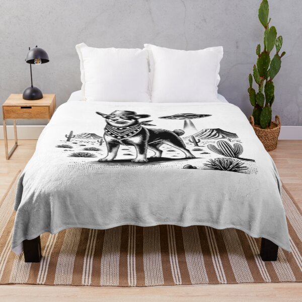 Item preview, Vintage Retro Lancashire Heeler UFO Western Country Wild West Dog Mom Dad designed and sold by Kimberley King Art King Art.