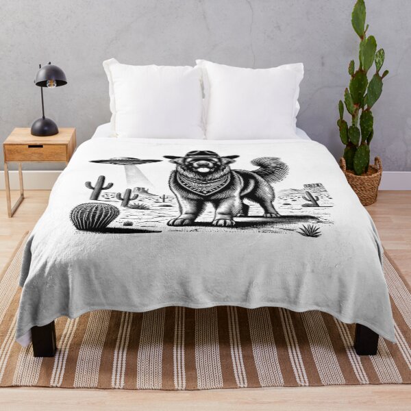 Item preview, Vintage Retro Leonberger UFO Western Country Wild West Dog Mom Dad designed and sold by Kimberley King Art  King Art.