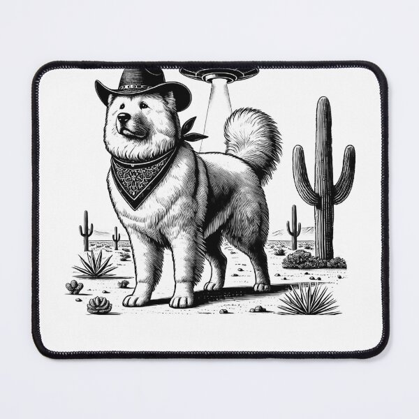Item preview, Vintage Retro Maremma Sheepdog UFO Western Country Wild West Dog Mom Dad designed and sold by Kimberley King Art  King Art.