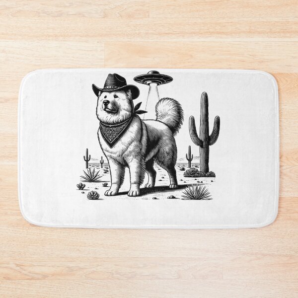Item preview, Vintage Retro Maremma Sheepdog UFO Western Country Wild West Dog Mom Dad designed and sold by Kimberley King Art  King Art.
