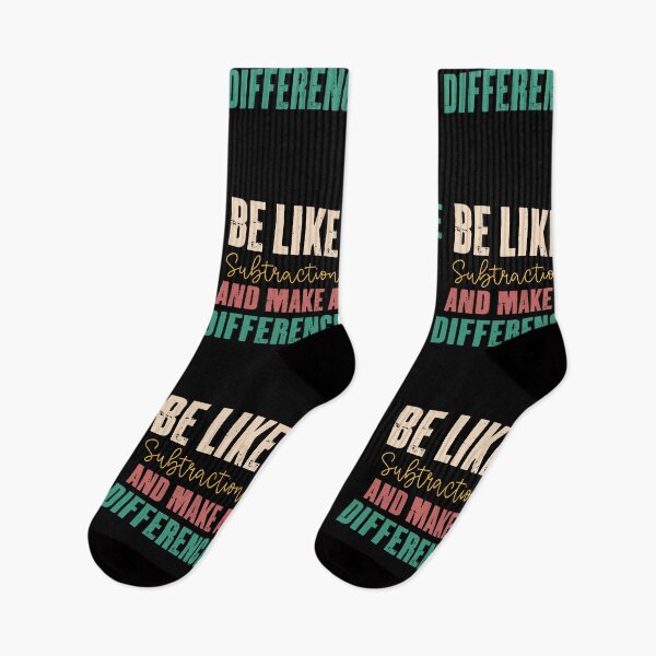 Item preview, Be Like Subtraction And Make A Difference, Inspirational Math Quote for Teachers and Students designed and sold by Run to Creations.