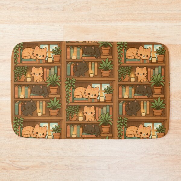 Item preview, Library with cats: relax and chill designed and sold by Mycozydesign.