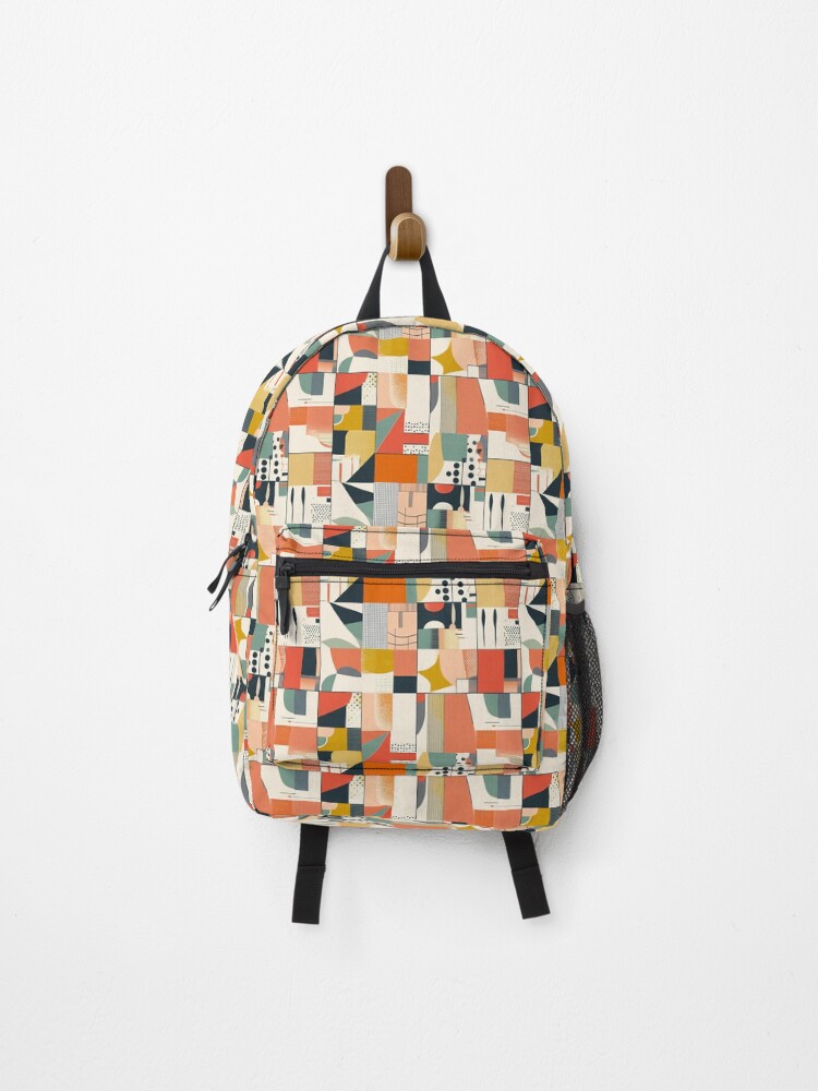 Thumbnail 1 of 3, Backpack, Modern patchwork designed and sold by MidArtForge.