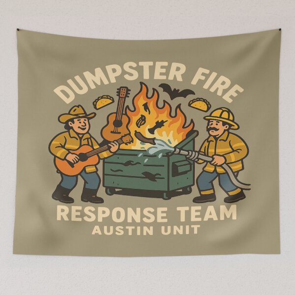 Item preview, Dumpster Fire Response Unit – Austin’s Finest in Chaos Control designed and sold by Globalcitytees.