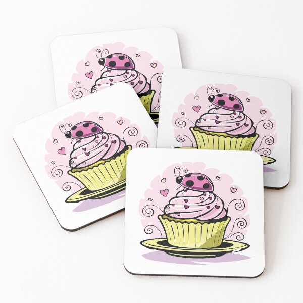 Item preview, Ladybug Cupcake - Pink Ladybug on a Cupcake designed and sold by ScribbL-ScrabbL.