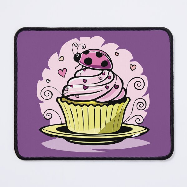 Item preview, Ladybug Cupcake - Pink Ladybug on a Cupcake designed and sold by ScribbL-ScrabbL.