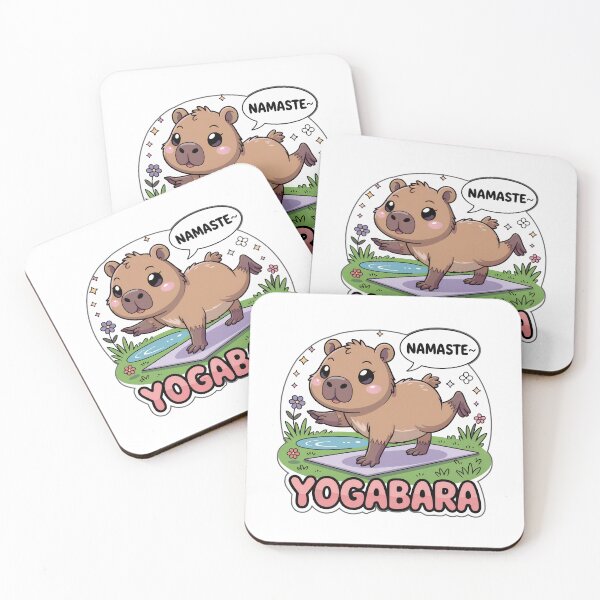 Item preview, Yogabara – Cute Chibi Capybara Yoga Pose Kawaii Sticker designed and sold by Nuist25.