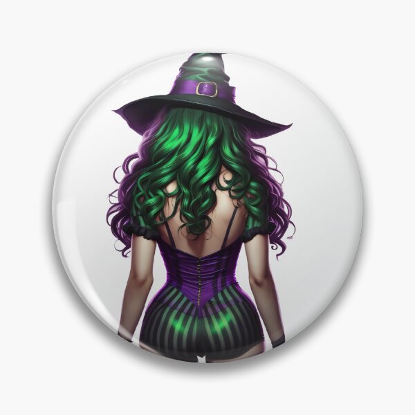 Item preview, Green and Purple Witch designed and sold by JiffyGirls.