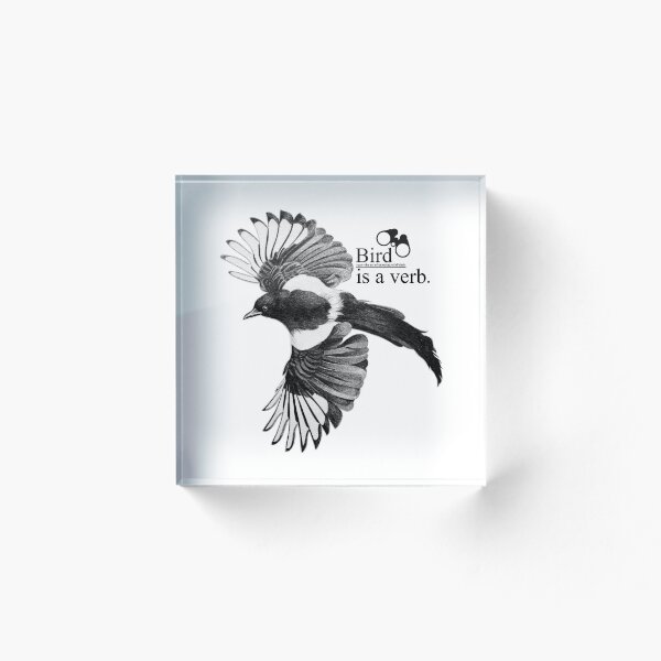 Item preview, Bird is a verb - light version. designed and sold by Sketchy Magpie.