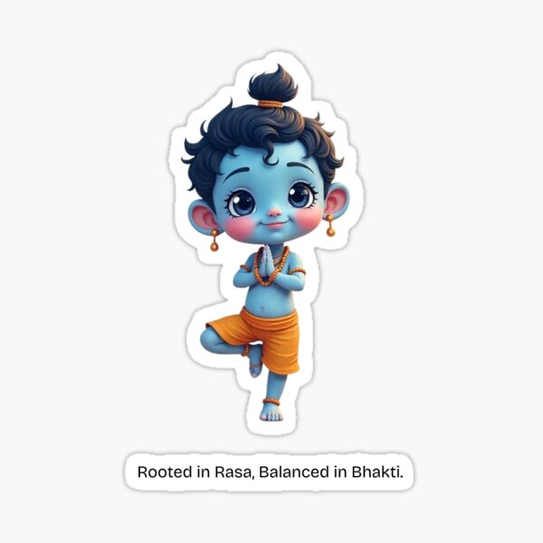 Artikel-Vorschau von Baby Krishna in der Baumstellung – Verspielte Yoga-Gott-Kunst, designt und verkauft von PranaProject.