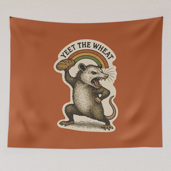 Item preview, Yeet The Wheat Funny Vintage Opossum Celiac designed and sold by thecatcouch.