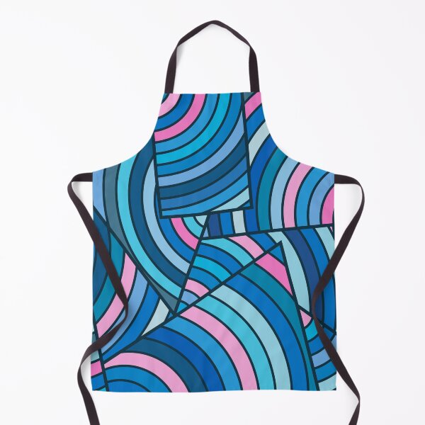 Item preview, Colorful Curved Line Pattern - Abstract Pink and Blue Geometry designed and sold by Katherine Ann.