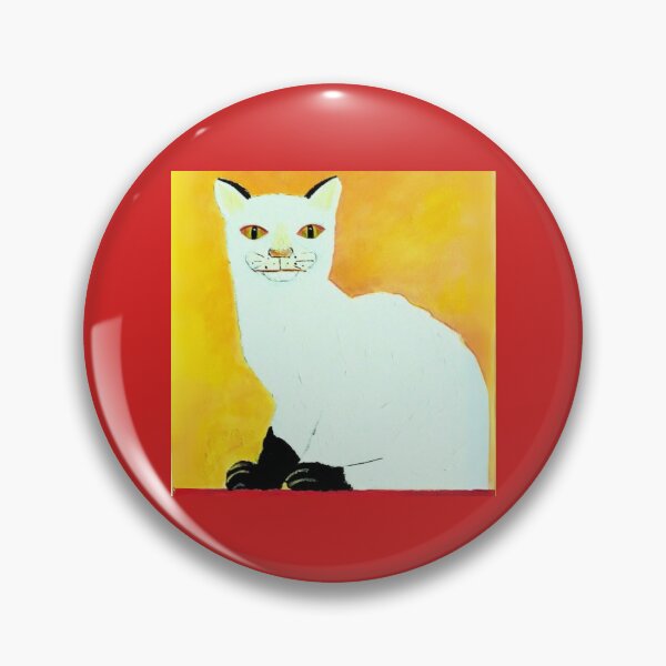 Item preview, Funny Surreal White Cat with Gloves - Minimalist Weird Art for Cat Lovers designed and sold by MaPerle.