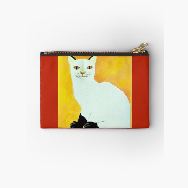 Item preview, Funny Surreal White Cat with Gloves - Minimalist Weird Art for Cat Lovers designed and sold by MaPerle.