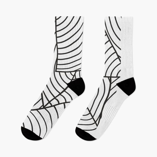 Item preview, Monochrome Curved Line Pattern - Abstract Black and White Geometry designed and sold by Katherine Ann.