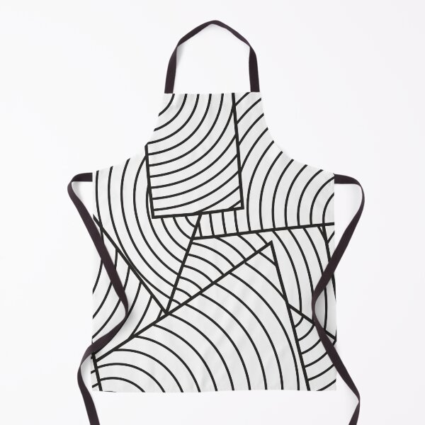 Item preview, Monochrome Curved Line Pattern - Abstract Black and White Geometry designed and sold by Katherine Ann.