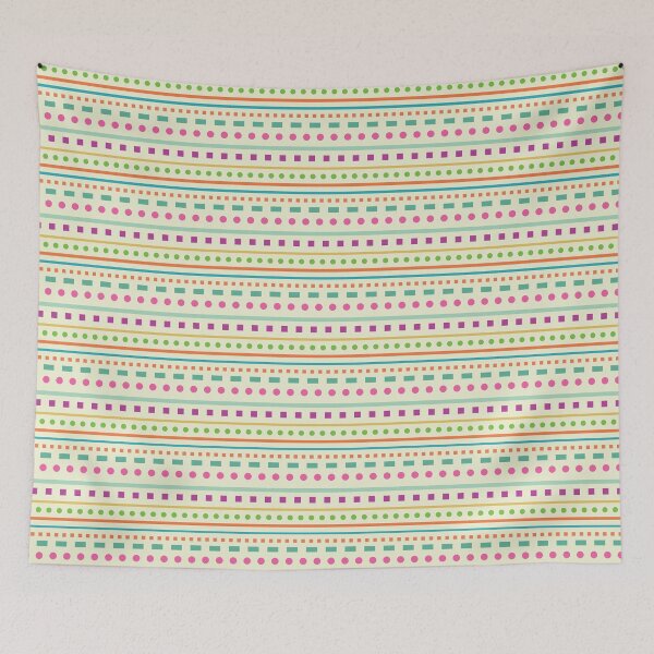 Item preview, Playful Geometric Stripes - Colorful Retro Pattern designed and sold by Katherine Ann.