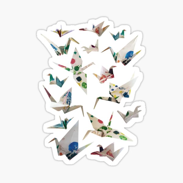 Paper Cranes Sticker