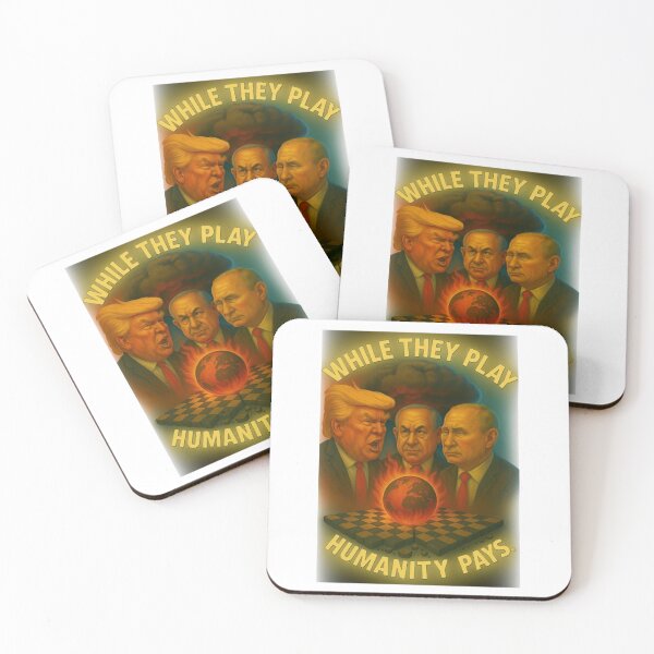 Item preview, “While they play, humanity pays.” designed and sold by CHRIST5000.