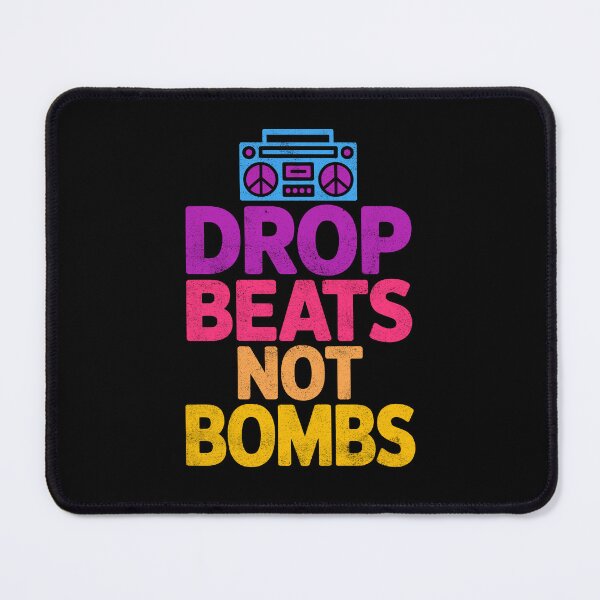 Item preview, Drop Beats Not Bombs Neon Gradient Boombox Design designed and sold by Altered Pixels.