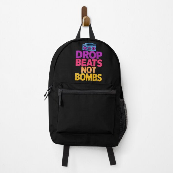 Item preview, Diseño de boombox con degradado de neón Drop Beats Not Bombs designed and sold by Altered Pixels.