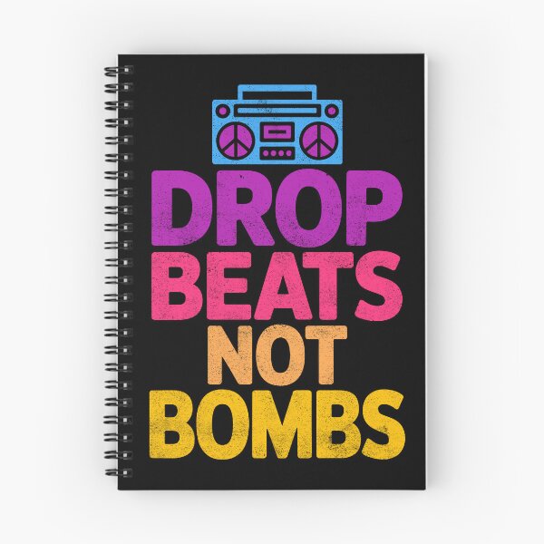 Item preview, Drop Beats Not Bombs Neon Gradient Boombox Design designed and sold by Altered Pixels.