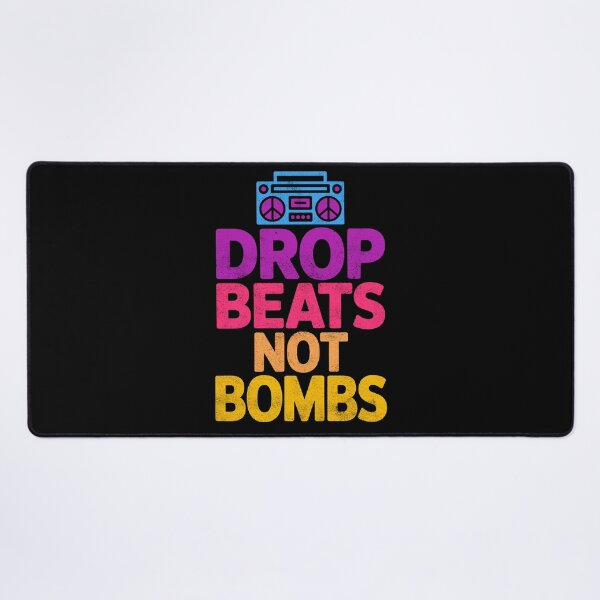 Item preview, Drop Beats Not Bombs Neon Gradient Boombox Design designed and sold by Altered Pixels.