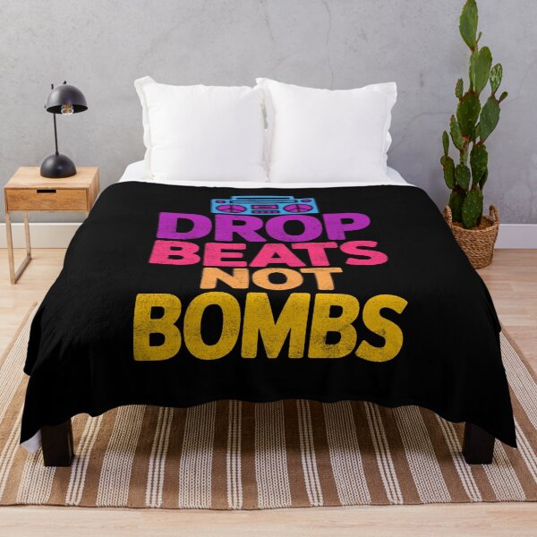 Item preview, Drop Beats Not Bombs Neon Gradient Boombox Design designed and sold by Altered Pixels.