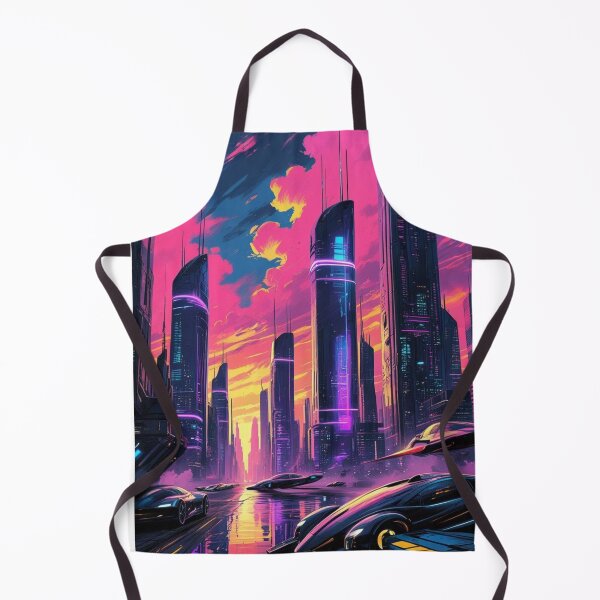 Item preview, Futuristic Cityscape with Flying Cars designed and sold by YourCozyPattern.
