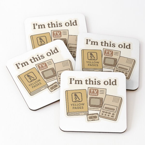 Item preview, I'm This Old – Yellow Pages, TV Guide & Cassette Nostalgia Sticker designed and sold by TimKirchgessner.