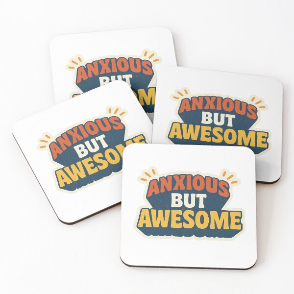 Item preview, Anxious But Awesome Cartoon Sticker designed and sold by Miximondo.