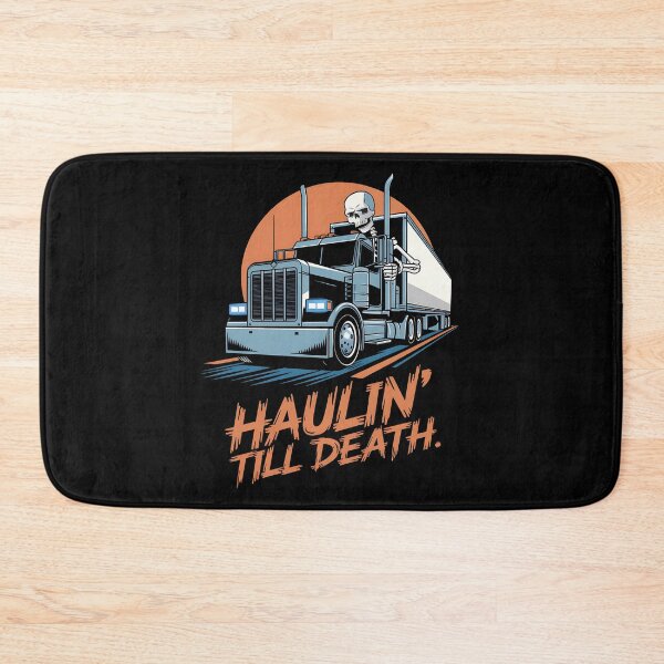 Item preview, Haulin’ Till Death – Skeleton Trucker Driving Big Rig designed and sold by Taans-Creation.