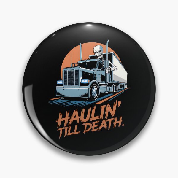 Item preview, Haulin’ Till Death – Skeleton Trucker Driving Big Rig designed and sold by Taans-Creation.