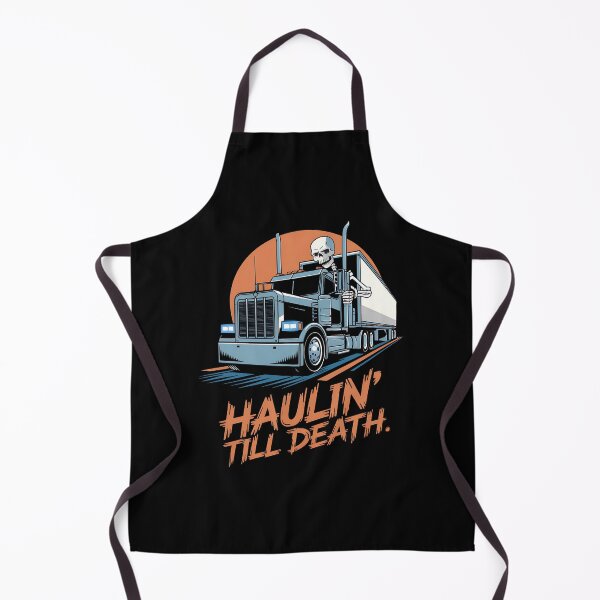 Item preview, Haulin’ Till Death – Skeleton Trucker Driving Big Rig designed and sold by Taans-Creation.