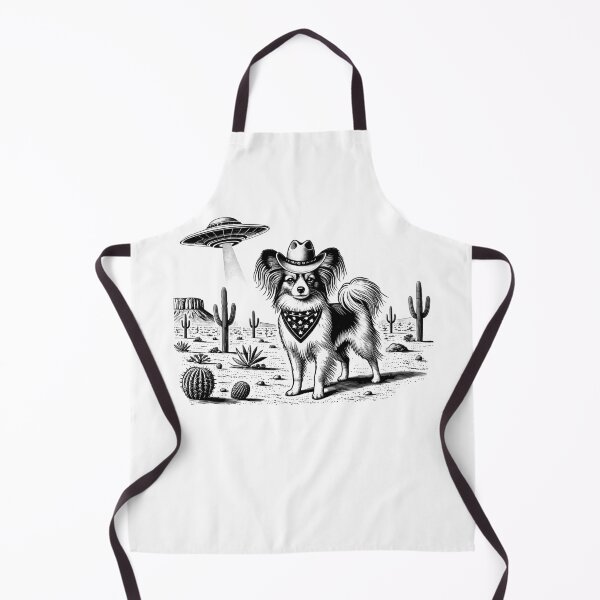 Item preview, Vintage Retro Papillon UFO Western Country Wild West Dog Mom Dad designed and sold by Kimberley King Art King Art.
